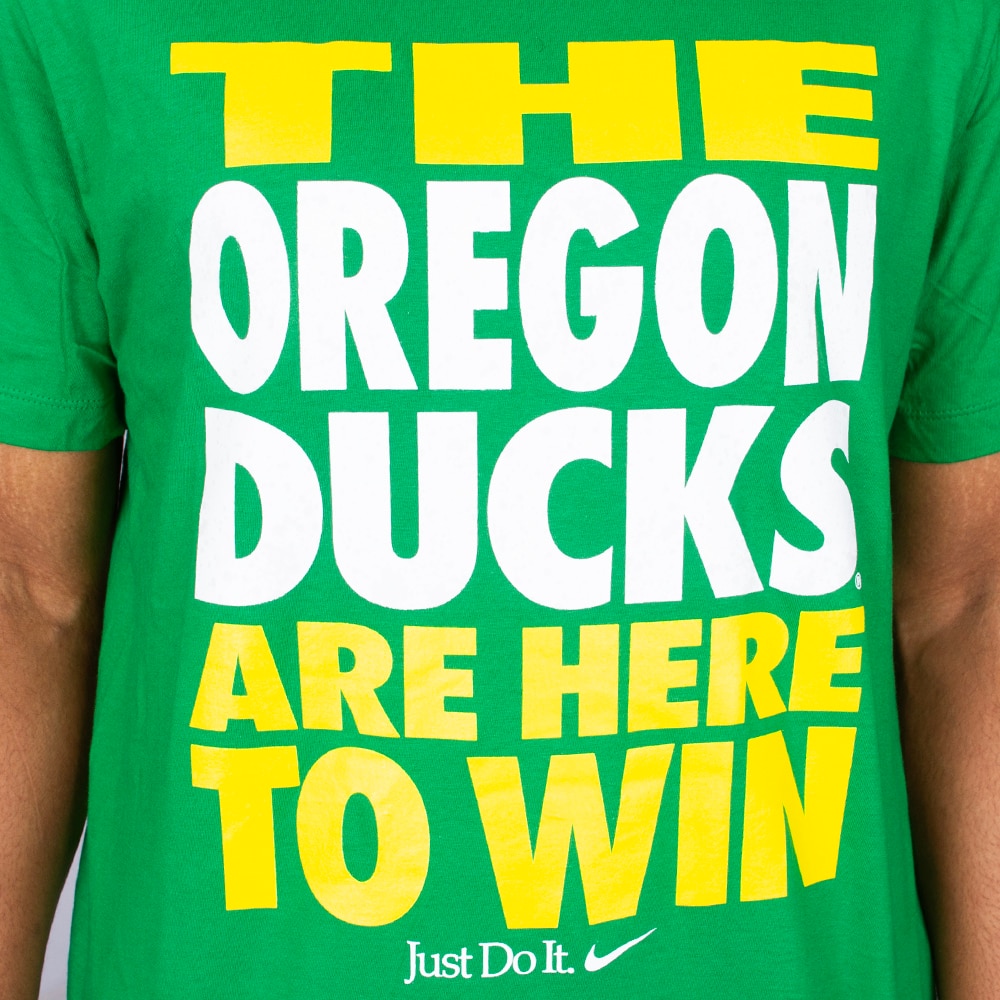 Ducks Spirit, Nike, Green, Crew Neck, Cotton, Men, Unisex, Softball, Postseason, The Oregon Ducks Are Here To Win, T-Shirt, 975738